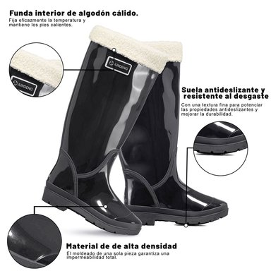 BOTA DE AGUA MUJER PVC IMPERMEABLE WEIDE GH162 - 6