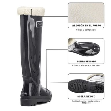 BOTA DE AGUA MUJER PVC IMPERMEABLE WEIDE GH162 - 7