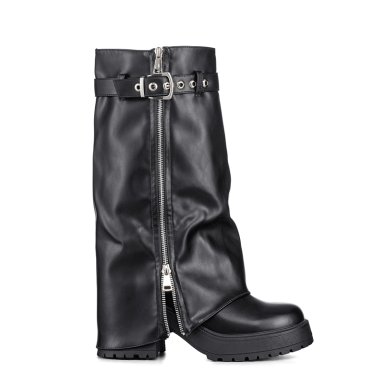 BOTAS LARGAS MUJER DE MODA ECO CUERO VINTAGE WEIDE CZY603 - 1