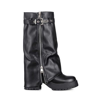 BOTAS LARGAS MUJER DE MODA ECO CUERO VINTAGE WEIDE CZY603 - 1