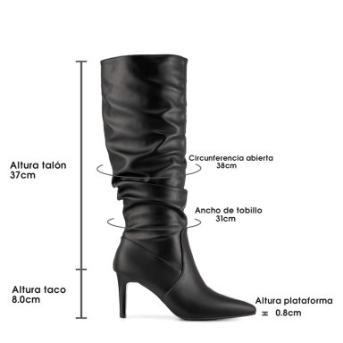 BOTA TACO ALTO MUJER ELEGANTE PU WEIDE ZS86 - 7