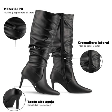 BOTA TACO ALTO MUJER ELEGANTE PU WEIDE ZS86 - 8