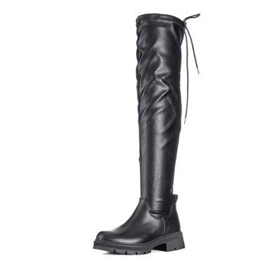 BOTA LARGA CASUAL MUJER ECO CUERO PLATAFORMA MODA WEIDE ZS69 - 1