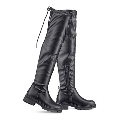 BOTA LARGA CASUAL MUJER ECO CUERO PLATAFORMA MODA WEIDE ZS69 - 6