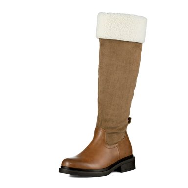 BOTA LARGA MUJER MODA GAMUZA CON FELPA VINTAGE WEIDE CZY601 - 1