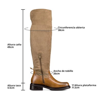 BOTA LARGA MUJER MODA GAMUZA CON FELPA VINTAGE WEIDE CZY601 - 9