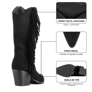 BOTA TACO MUJER OUTDOOR PU TEXTIL WEIDE HX535 - 8