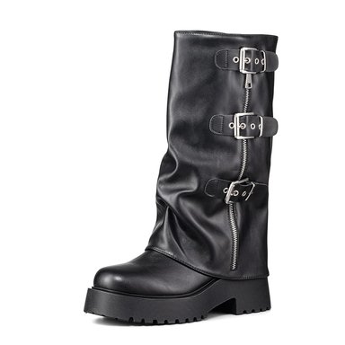 BOTAS LARGAS CASUAL NEGRO DE MODA MUJER WEIDE RQ80 - 5