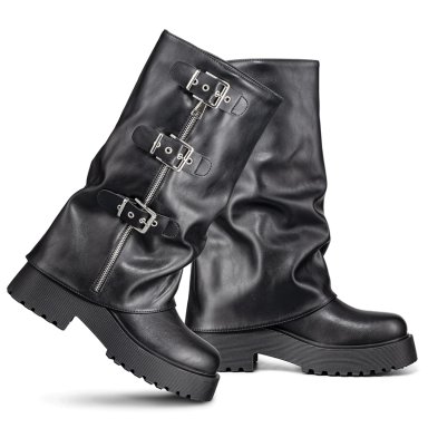 BOTAS LARGAS CASUAL NEGRO DE MODA MUJER WEIDE RQ80 - 6