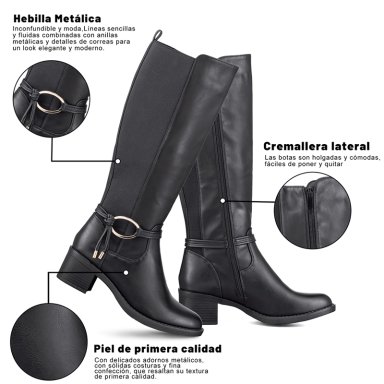 BOTA LARGA MUJER CASUAL PUTACON GRUESO WEIDE ZS71 - 7