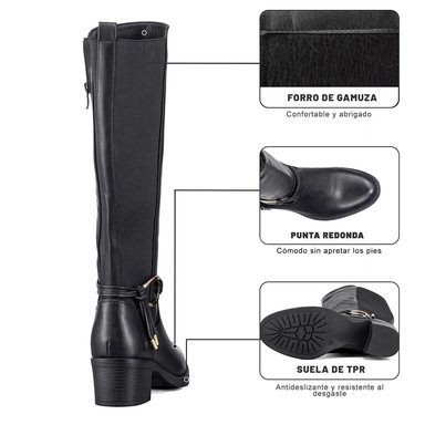 BOTA LARGA MUJER CASUAL PUTACON GRUESO WEIDE ZS71 - 8