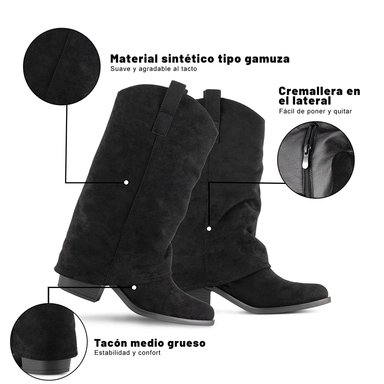 BOTA TACO MUJER CASUAL PU WEIDE HX536 - 7