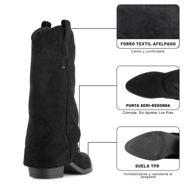BOTA TACO MUJER CASUAL PU WEIDE HX536 - 8