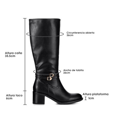 BOTA NEGRO CASUAL MUJER WEIDE CZY582 - 7