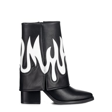 BOTAS LARGAS MUJER ECO CUERO DE MODA TACO ALTO WEIDE DH83 - 1