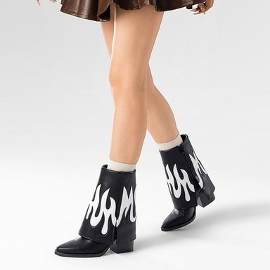 BOTAS LARGAS MUJER ECO CUERO DE MODA TACO ALTO WEIDE DH83 - 3