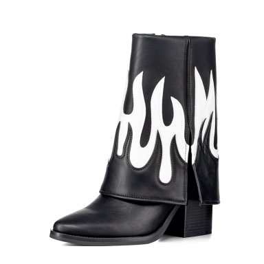 BOTAS LARGAS MUJER ECO CUERO DE MODA TACO ALTO WEIDE DH83 - 5