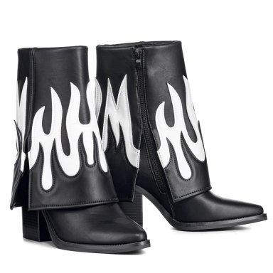 BOTAS LARGAS MUJER ECO CUERO DE MODA TACO ALTO WEIDE DH83 - 6
