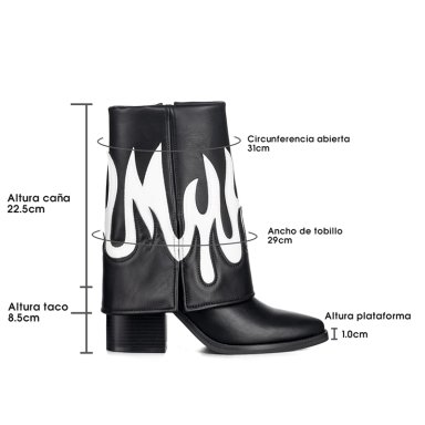 BOTAS LARGAS MUJER ECO CUERO DE MODA TACO ALTO WEIDE DH83 - 8