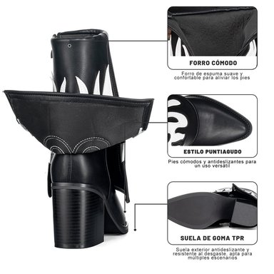 BOTAS LARGAS MUJER ECO CUERO DE MODA TACO ALTO WEIDE DH83 - 9