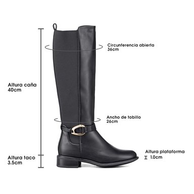 BOTA LARGA MUJER CASUAL PU MODA CLASICO WEIDE ZS70 - 7