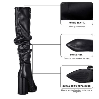 BOTA TACO MUJER CASUAL PU WEIDE CZY633 - 8