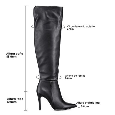 BOTAS LARGAS MUJER ECO CUERO DE MODA CLASICO WEIDE CZY600 - 6