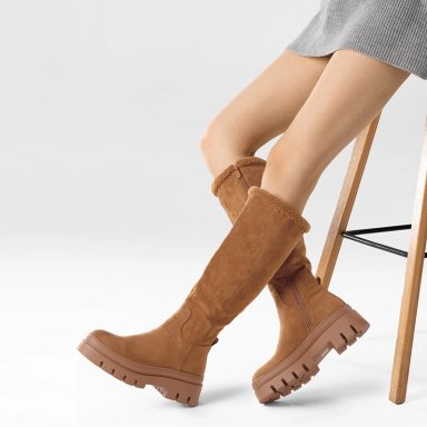 BOTAS LARGAS MUJER CASUAL MODA GAMUZA PLATAFORMA WEIDE HX511 - 2
