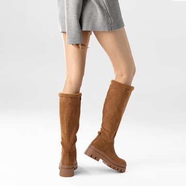 BOTAS LARGAS MUJER CASUAL MODA GAMUZA PLATAFORMA WEIDE HX511 - 3