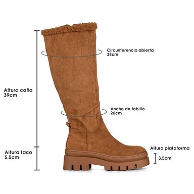 BOTAS LARGAS MUJER CASUAL MODA GAMUZA PLATAFORMA WEIDE HX511 - 7