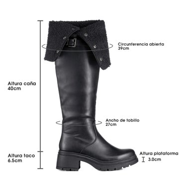BOTAS LARGAS MUJER DE MODA COMODO TACON GRUESO WEIDE CZY615 - 7