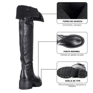 BOTAS LARGAS MUJER DE MODA COMODO TACON GRUESO WEIDE CZY615 - 9