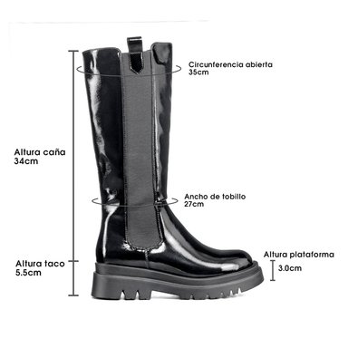 BOTAS LARGAS MUJER ECO CUERO PLATAFORMA DE MODA WEIDE DH88 - 6