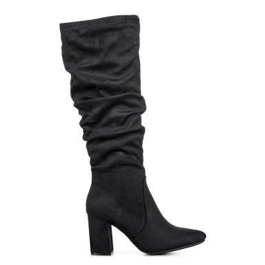 BOTAS LARGAS MUJER CASUAL PU TEXIL TACON GRUESO WEIDE HX512 - 5