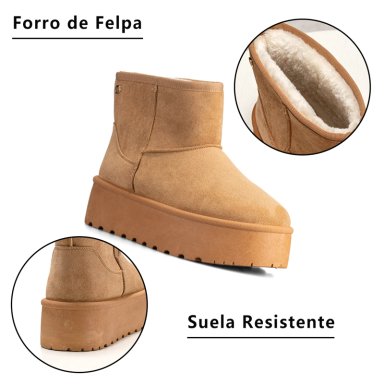 BOTIN CAMEL CASUAL MUJER WEIDE LT122 - 8
