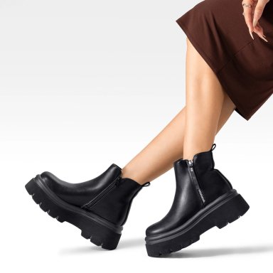 BOTIN CASUAL MUJER PLATAFORMA ANTIDESLIZANTE MODA WEIDE DH81 - 2