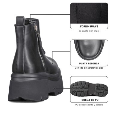 BOTIN CASUAL MUJER PLATAFORMA ANTIDESLIZANTE MODA WEIDE DH81 - 9