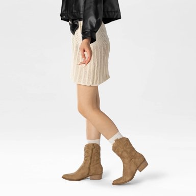 BOTIN CASUAL MUJER MODA VINTAGE COWBOY BORDADO WEIDE QBM20 - 3