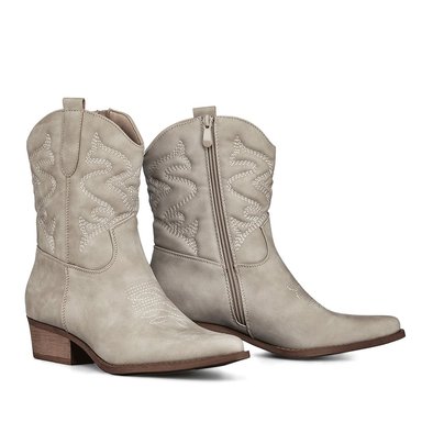 BOTIN CASUAL MUJER MODA VINTAGE COWBOY BORDADO WEIDE QBM20 - 6