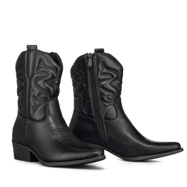BOTIN CASUAL MUJER MODA VINTAGE COWBOY BORDADO WEIDE QBM20 - 6