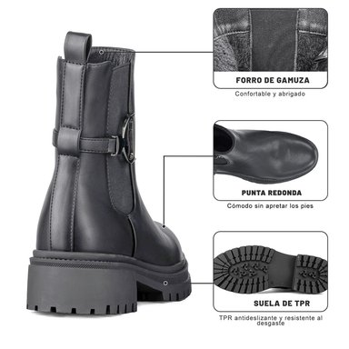 BOTIN CASUAL MUJER ECO CUERO CON FELPA COMODO WEIDE ZS60 - 9