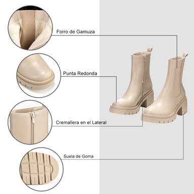 BOTIN BEIGE CASUAL MUJER WEIDE ZS22 - 8