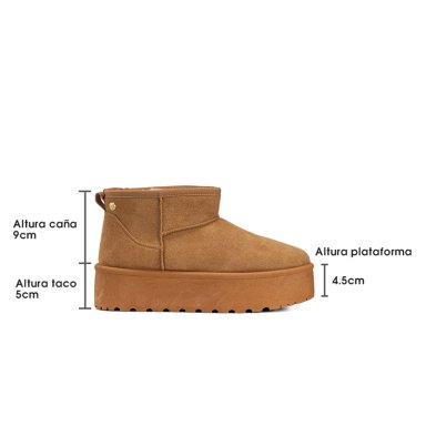 BOTIN CAMEL CASUAL MUJER WEIDE LT123 - 7