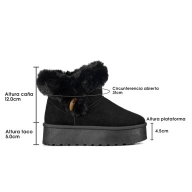 BOTIN CASUAL MUJER PU TEXIL VINTAGE ANTIDESLIZANTE WEIDE LT201 - 7