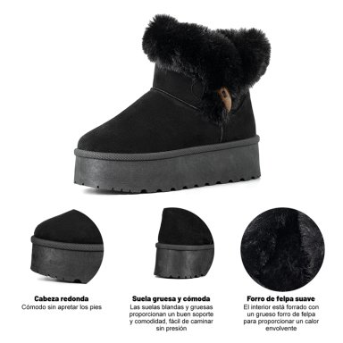 BOTIN CASUAL MUJER PU TEXIL VINTAGE ANTIDESLIZANTE WEIDE LT201 - 8