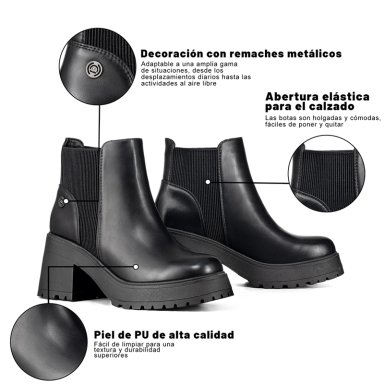 BOTIN MUJER CASUAL ECO CUERO CON FELPA VINTAGE WEIDE CZY612 - 8