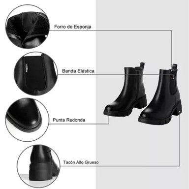 BOTIN NEGRO CASUAL MUJER WEIDE ZS31 - 7