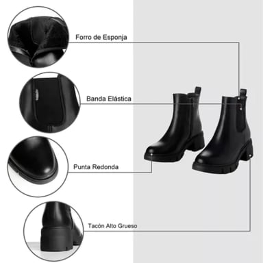 BOTIN NEGRO CASUAL MUJER WEIDE ZS31 - 7