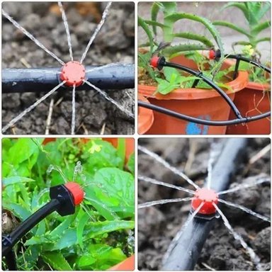 PACK 100 GOTEROS REGULABLES AJUSTABLE 0-70 LTS/HORA ROJO - 1