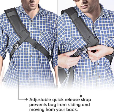 MOCHILA BANDOLERA PARA CAMARA NEEWER (NEGRA) - 2